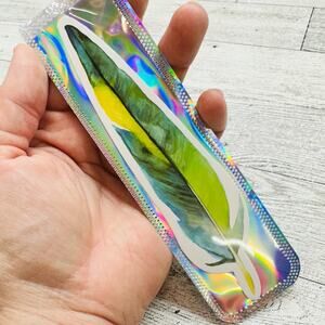 Green Feather Bookmark‎